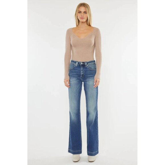KanCan Blue Flare & Wide Leg Jeans - Picture 1 of 14